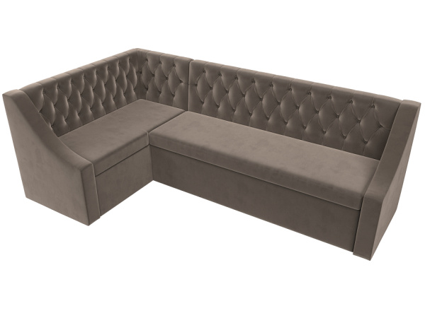 Диван кухонный угловой Мерлин левый угол Велюр